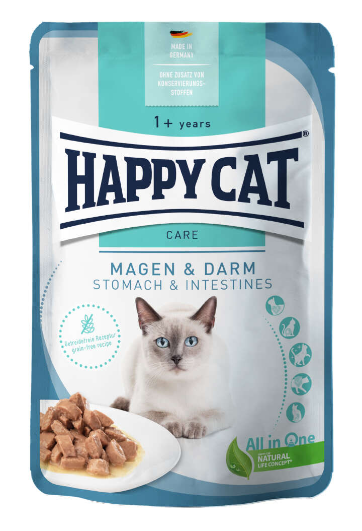 HAPPY CAT Katzen-Nassfutter Meat in Sauce Care Magen & Darm